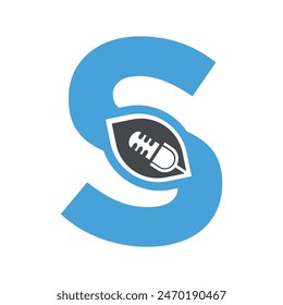 Initial Podcast Logo combine with letter S vector template