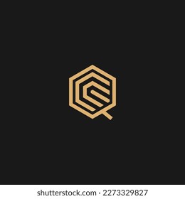 Initial Polygon Letter QCE Logo Design Vector Template. QCE Letter Logo Design
