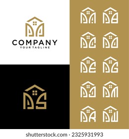 Initial PP Home concept. Home logo design with two initials. Real Estate construction icon Develop, natural, luxury, modern, finance logo, strong, suitable for your company.