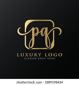 Initial PQ Letter Logo Design Modern Typography Vector Template. Creative Luxury PQ Logo Vector.