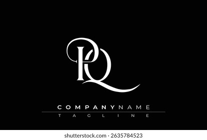Initial PQ Logo Design Vector. Elegant Monogram Logo Design with Decorative Elements and Typography