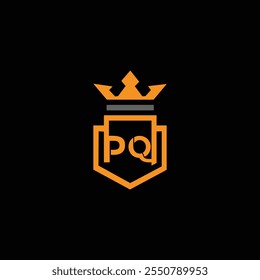 Vector de Plantilla con logo KING de lujo real PQ LOGO inicial