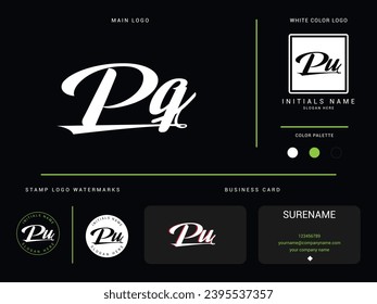Initial PQ Logo Template, Creative Pq qp Luxury Letter Logo For Business or Finance Company