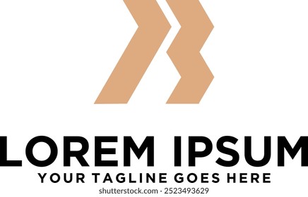 Design do logotipo com letras iniciais de RP