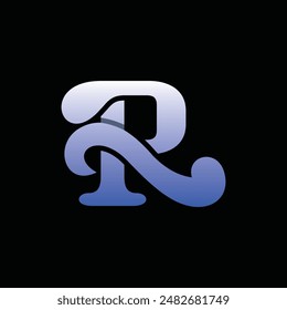 Initial PR Or RP Modern Business Creative Icon Design Logo