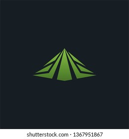 A initial prisma modern logo concept