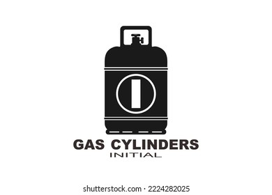 I initial propane gas cylinder logo