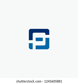 initial PS Abstract logo
