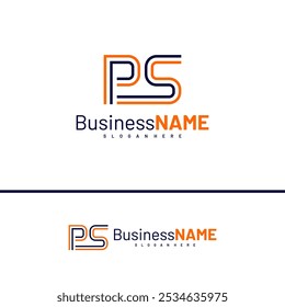 Initial PS logo design vector illustration, Creative letter PS logo concepts