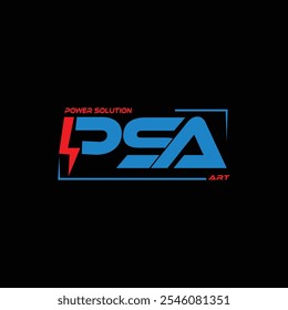 Vetor de design inicial do logotipo PSA