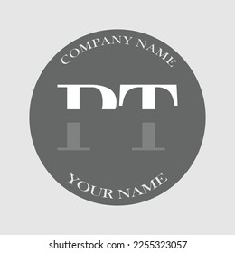 Initial PT letter logo typography elegant modern illustration monogram creative