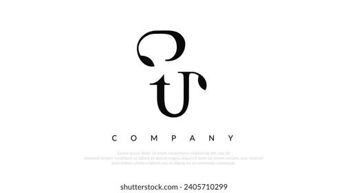 Initial PU Logo Design Vector 