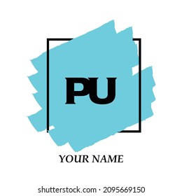 Initial PU logo template vector illustration