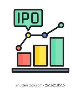 Initial Public Offering Icon Element For Design