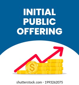Initial Public Offering IPO Stock Market Banner Template Vector