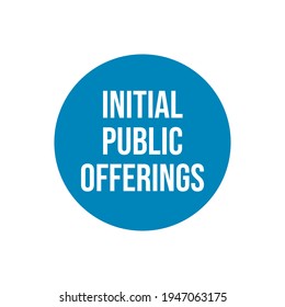 Diseño de icono de círculo de ofertas públicas iniciales