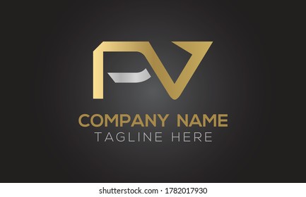 Initial PV Letter Logo With Creative Modern Business Typography Vector Template. Creative Letter PV Logo Vector.