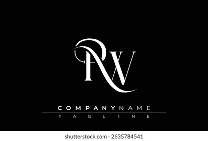 Initial PW Logo Design Vector. Elegant Monogram Logo Design with Decorative Elements and Typography
