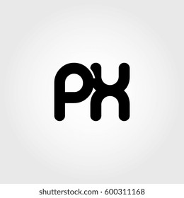 initial px black business logo