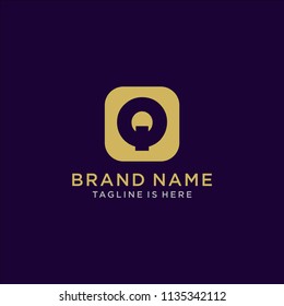 Initial Q abstract logo template vector