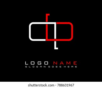 Initial Q & B minimalist logo template vector