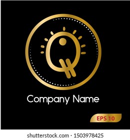 initial Q circle ornament logo template vector illustration