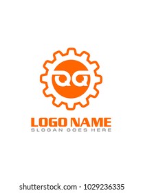 Initial Q & Q gear logo template vector