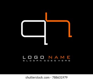 Initial Q & H minimalist logo template vector
