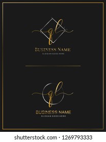 Initial Q L QL handwriting logo vector. Letter handwritten logo template.