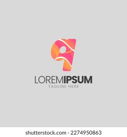 Initial Q letter abstract gradient logo. Premium business logotype. Graphic alphabet symbol for corporate business identity.