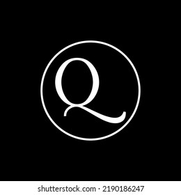 Initial Q letter in a circle logo. Vector design template elements for your application or corporate identity.