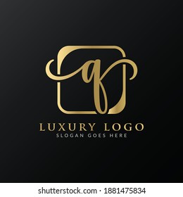 Plantilla vectorial de diseño del logotipo de la letra O inicial. Resumen Diseño de logotipo de carta de lujo Q