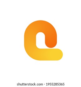 Initial Q letter logo design. Gradient twisted ribbon for logotype, title, header, company name. Vector illustration