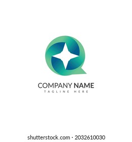 initial Q letter logo design vector illustration, Q modern logo