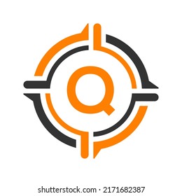 Initial Q letter Logo Design vector Template. Abstract Letter Q logo Design