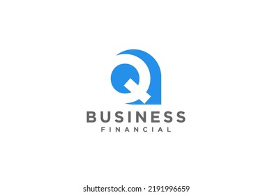 Initial Q letter logo design minimalist simple modern icon symbol technology company