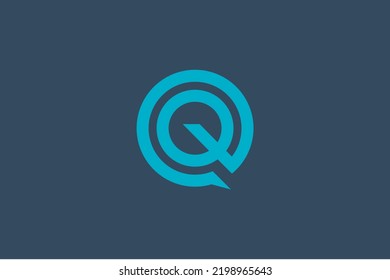 Initial Q letter logo design minimalist simple modern icon symbol technology company