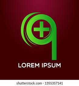 initial q letter logo for organic product, agricultuture or farm company