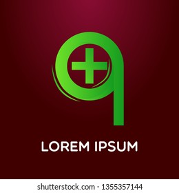 initial q letter logo for organic product, agricultuture or farm company