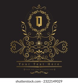 Initial Q letter luxury beauty flourishes ornament monogram logo Swoosh Letter Logo Design for business and company identity. Water Wave Q Logo with modern trendy