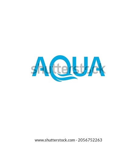 Initial Q letter water wave logo template vector