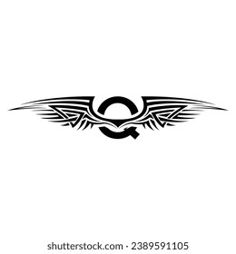 Initial Q letter wings logo