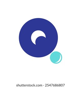 Initial Q logo design with liquid water drop symbol