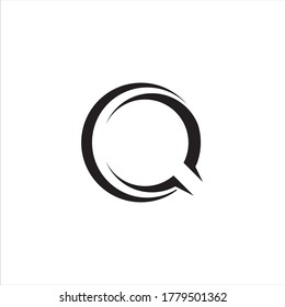 the initial Q logo is moon shaped