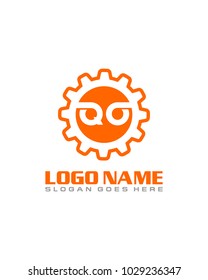 Initial Q & O gear logo template vector