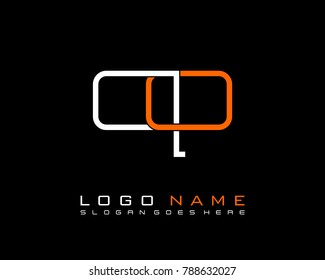 Initial Q & O minimalist logo template vector