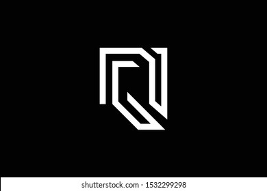 Initial Q QQ QO OQ modern monogram and elegant logo design, Professional Letters Vector Icon Logo on black background.