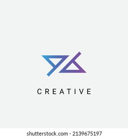 Plantilla inicial de diseño de logotipo de letra qb bq.