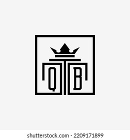Initial QB Law Firm logo and icon design template stock vector
