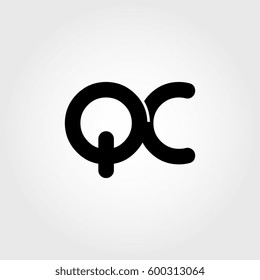 initial qc black business logo